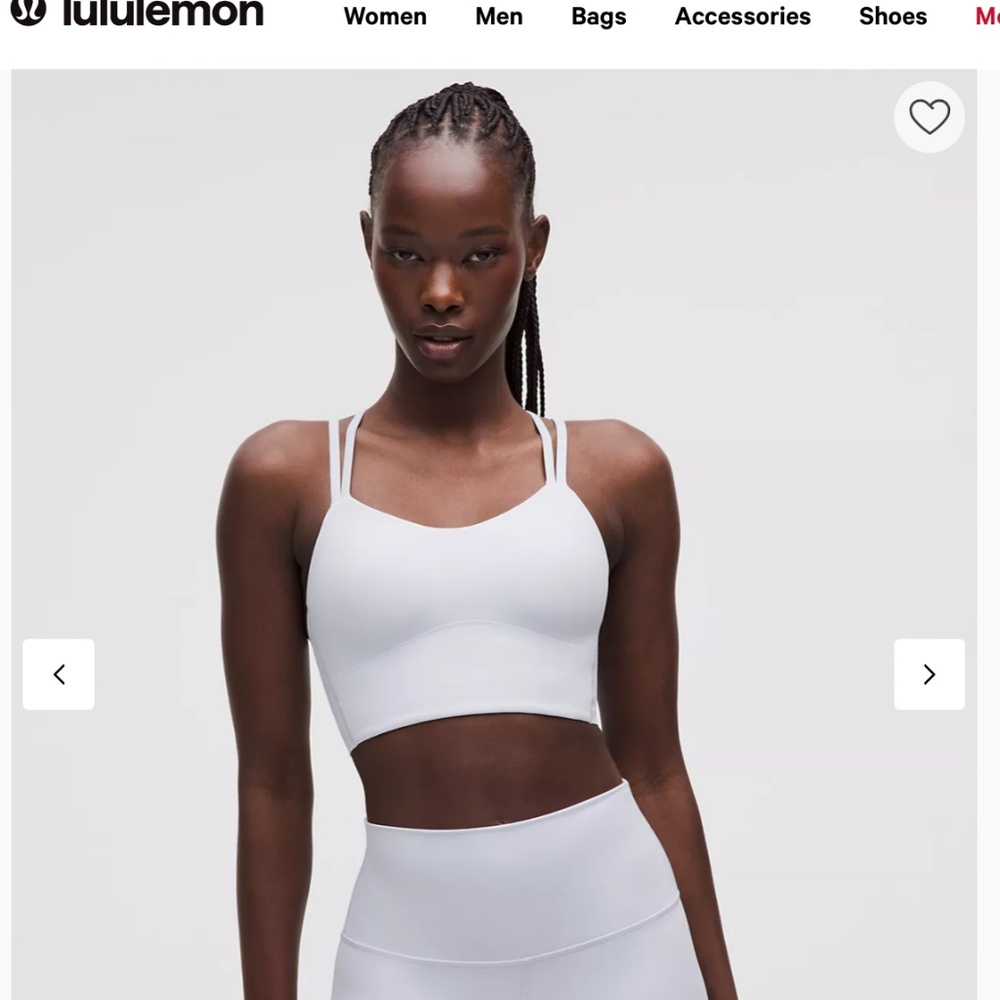 Lululemon - Like a Cloud Longline Bra B/C, Size 8 - Silver Drop